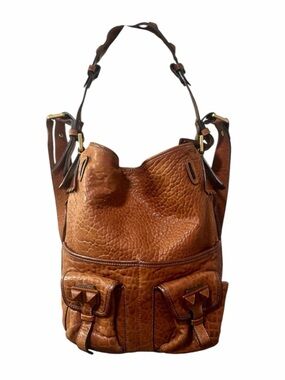 Chloé Pebbled Leather Silverado Hobo - color Whiskey